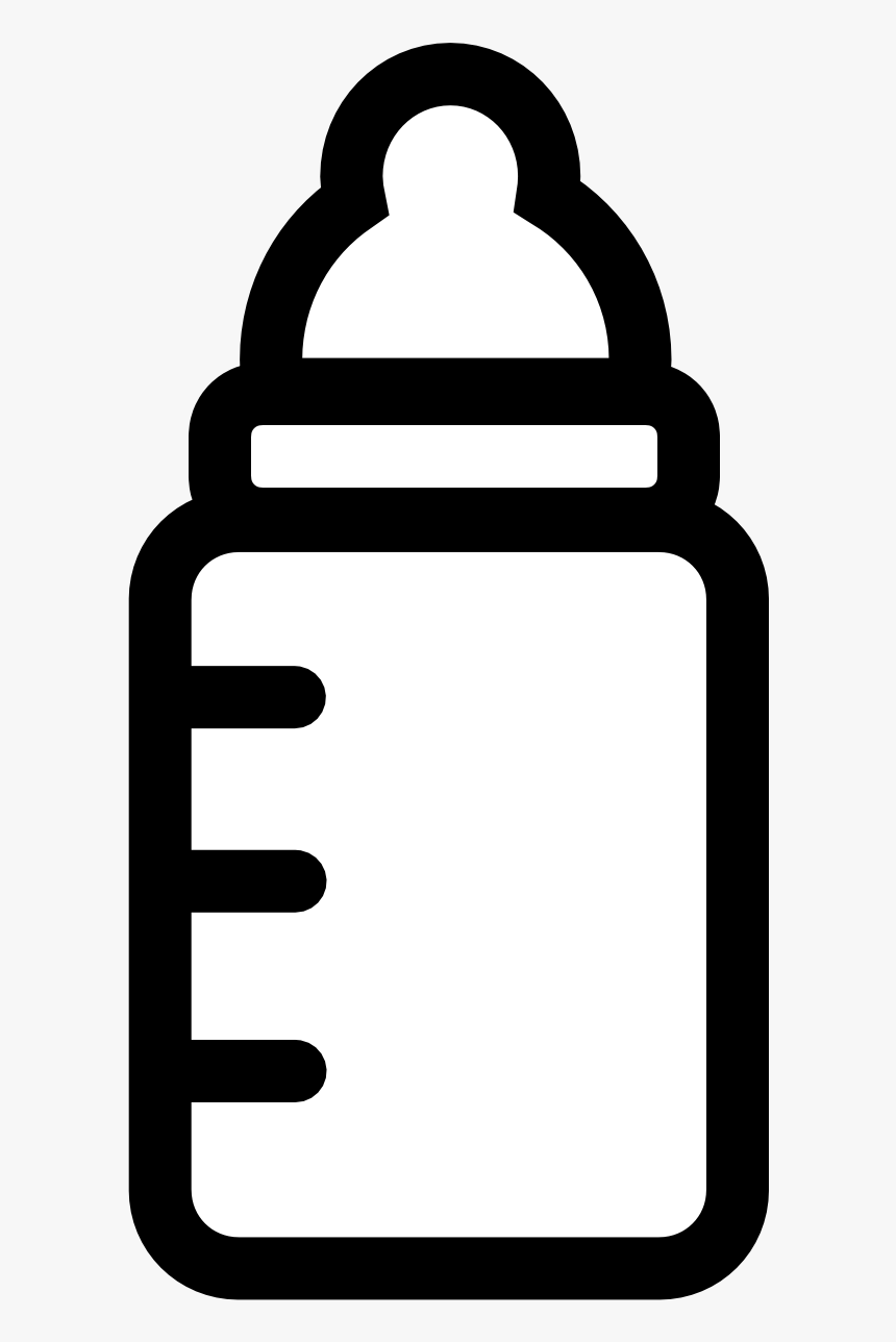 Baby Bottle Clipart Black And White, HD Png Download, Free Download