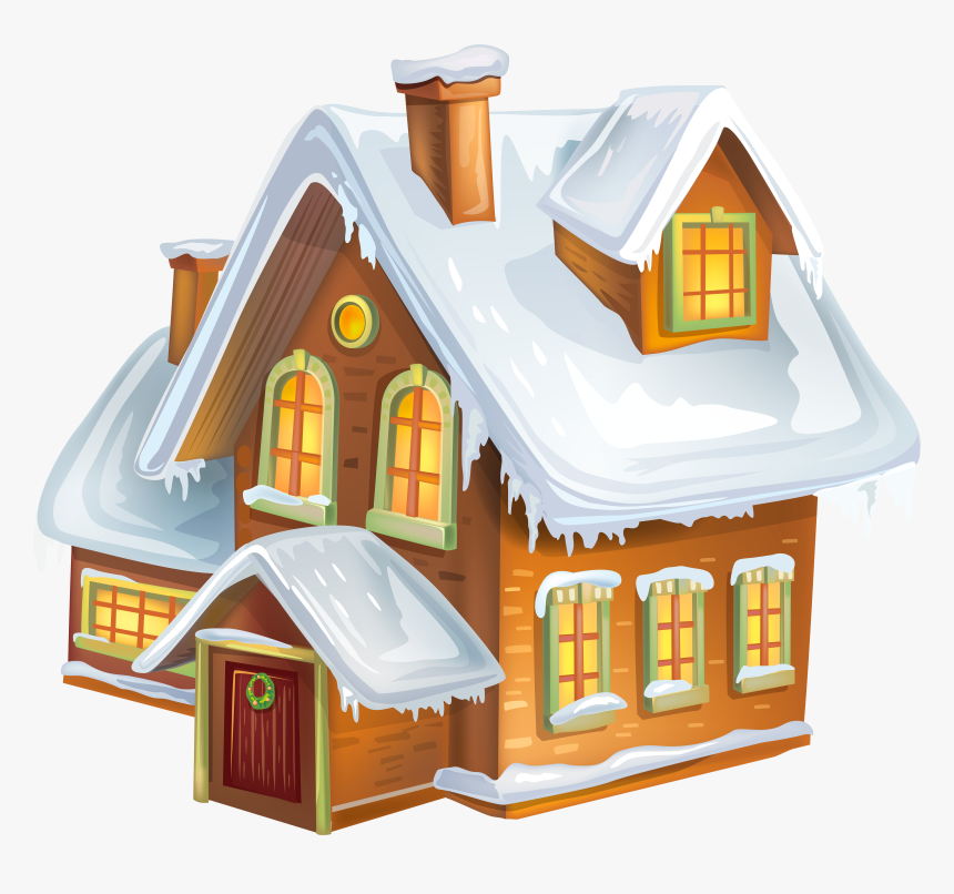 Gingerbread Transparent Winter Christmas House Png - Christmas House Transparent Background, Png Download, Free Download
