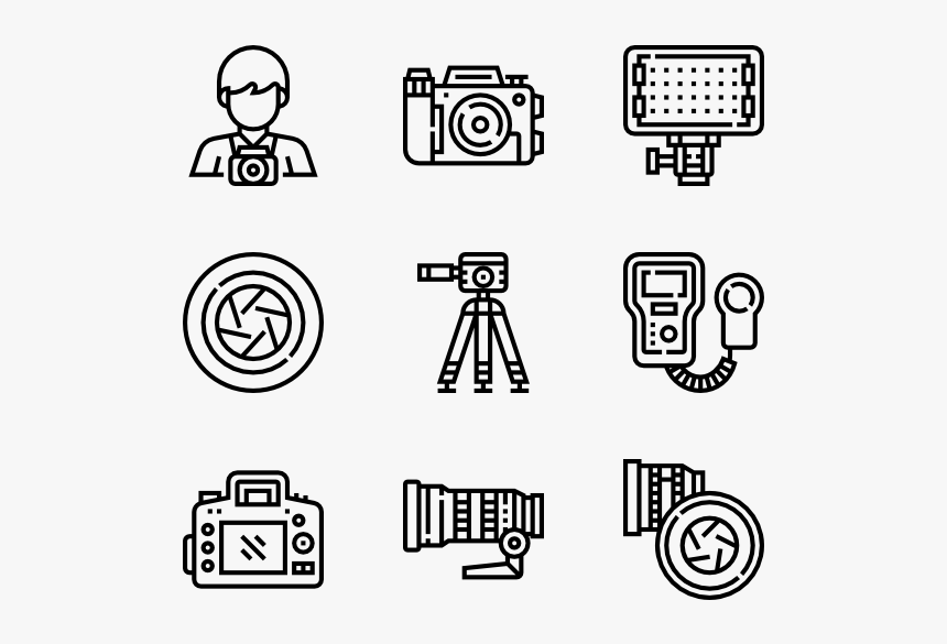 Camera And Accessories - Icono Hobbies Png, Transparent Png, Free Download