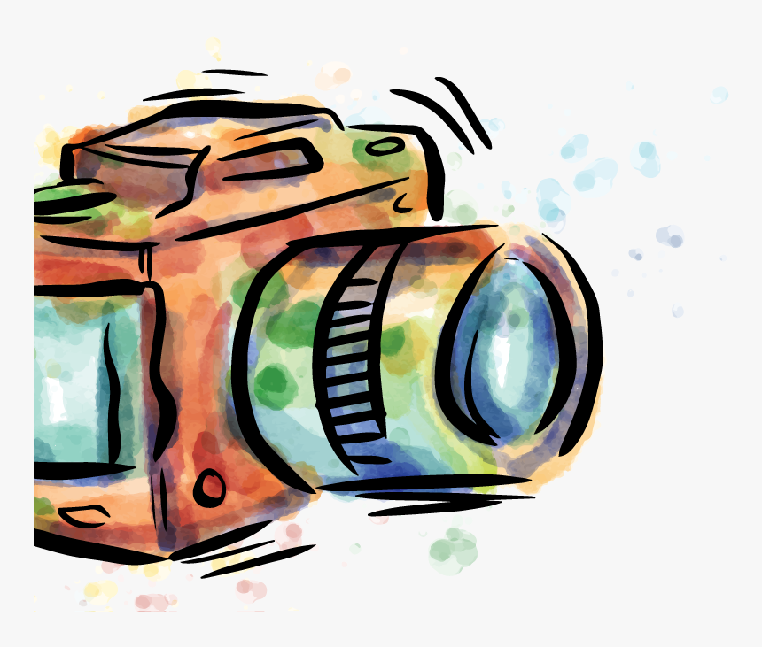 Camera Drawing Photography - Vector Photography Designed Camera Png, Transparent Png, Free Download