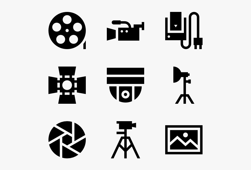 Solid Camera And Accesories - Graph Icon, HD Png Download, Free Download