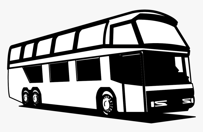 School Silhouette Service Bus Tour Vector Clipart - Tour Bus Vector Png, Transparent Png, Free Download