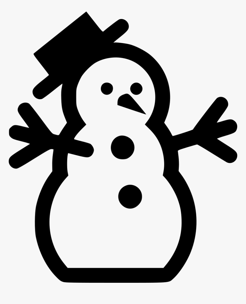 Transparent Snowman Running Clipart - Winter Png Black And White, Png Download, Free Download