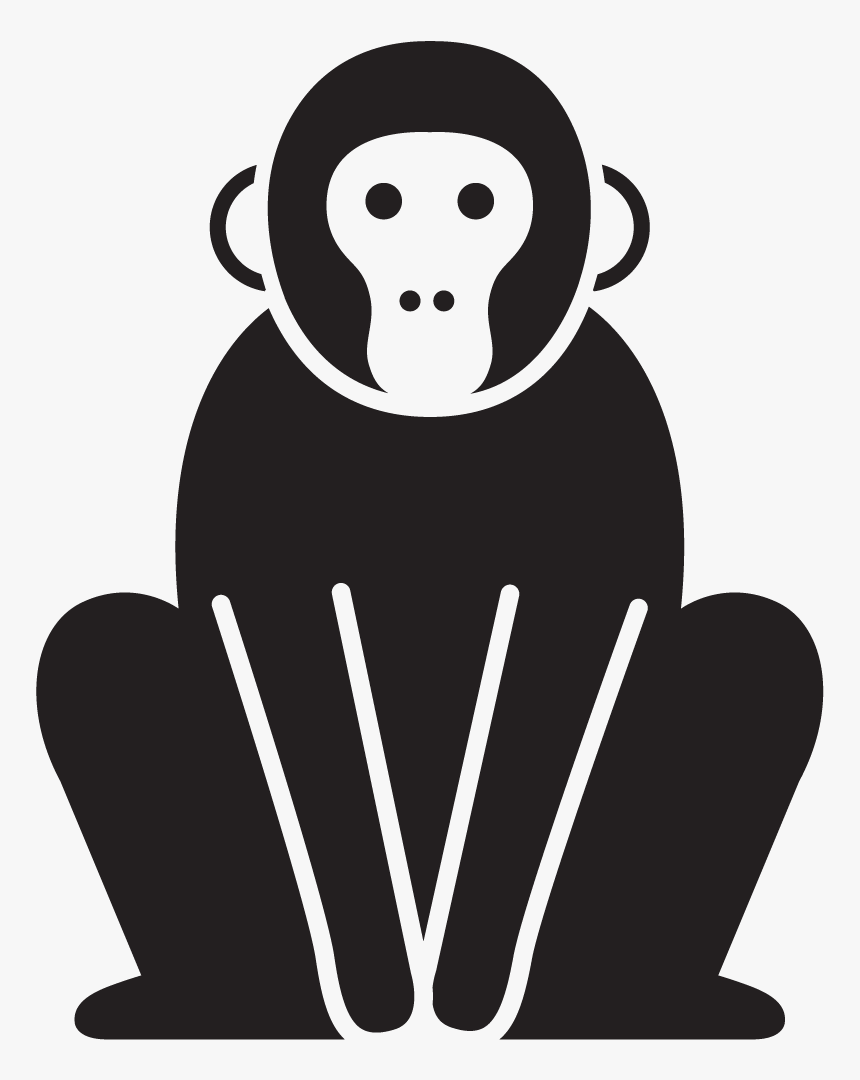 Silhouette Monkey Image Vector Graphics Gorilla - Macaco Silhueta Png, Transparent Png, Free Download