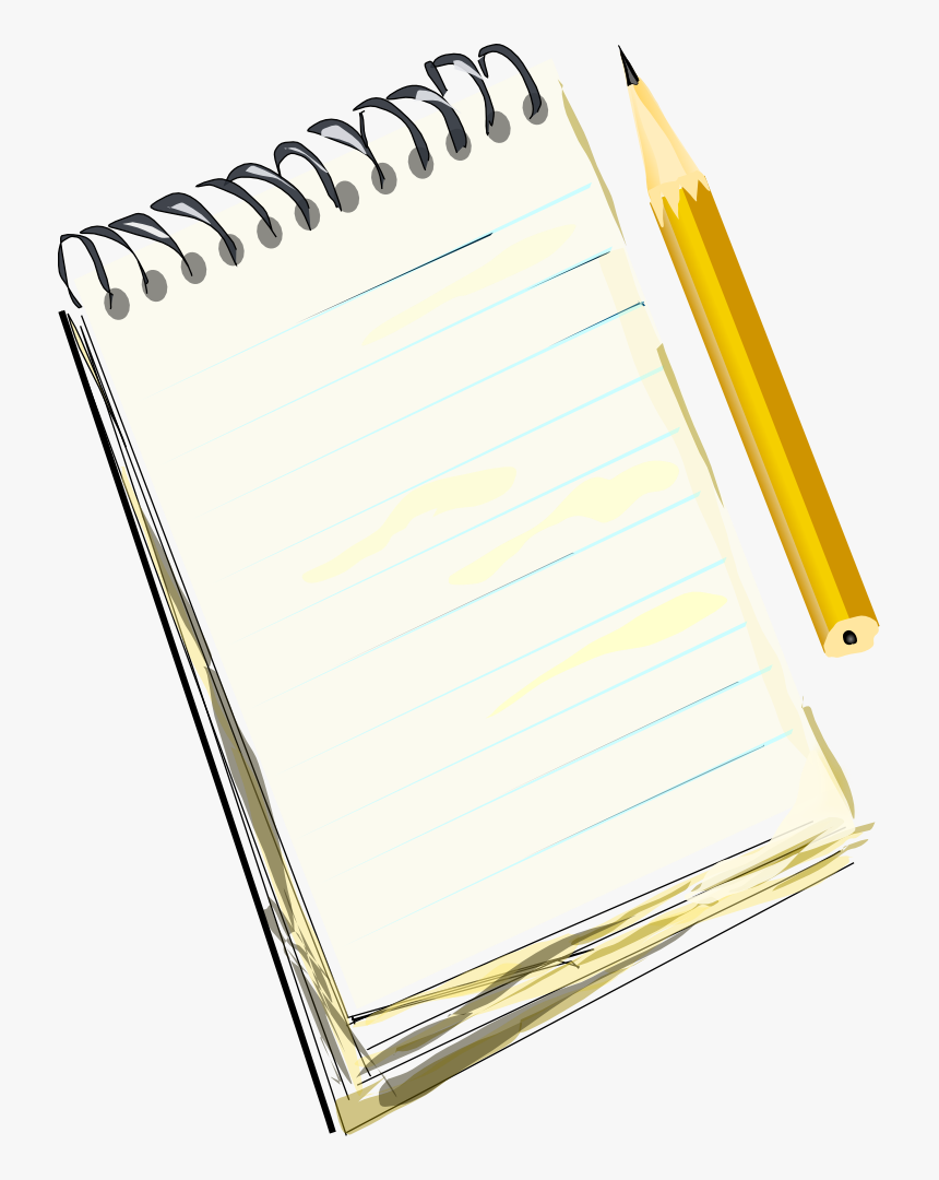 Notebook And Pencil Transparent Png - Drawing Of Notebook And Pencil, Png Download, Free Download