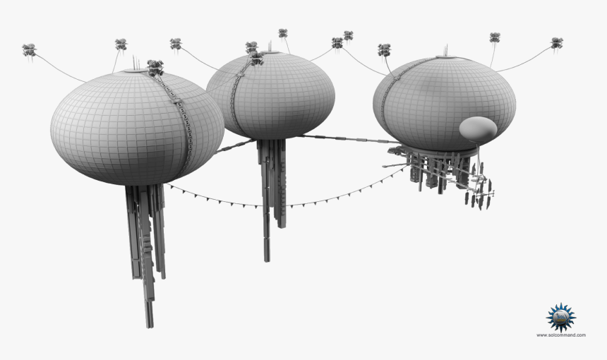 Venus Floating City Cloud Aerostat Atmosphere Futuristic - Sphere, HD Png Download, Free Download