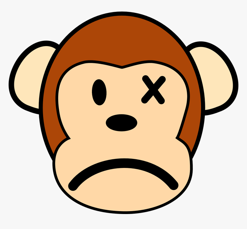 Macaco, Rosto, Feliz, Cabeça, Chimpanzé, Sorriso - Monkey Face Clipart, HD Png Download, Free Download