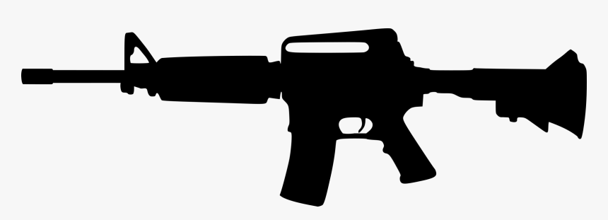 Rifle, Automatic Gun, Weapon, Arms, Silhouette, Gun - Assault Rifle Clipart, HD Png Download, Free Download