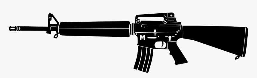 Gun, Black, Rifle, Weapon, Army, War, Assault, M16 - Classic M16, HD Png Download, Free Download