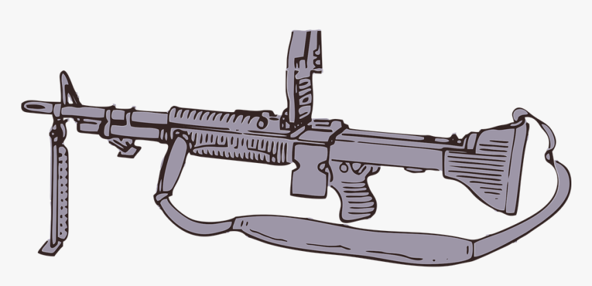 Transparent Gun Pointed At Camera Png - Mitrailleuse M60 Fusil M60, Png Download, Free Download