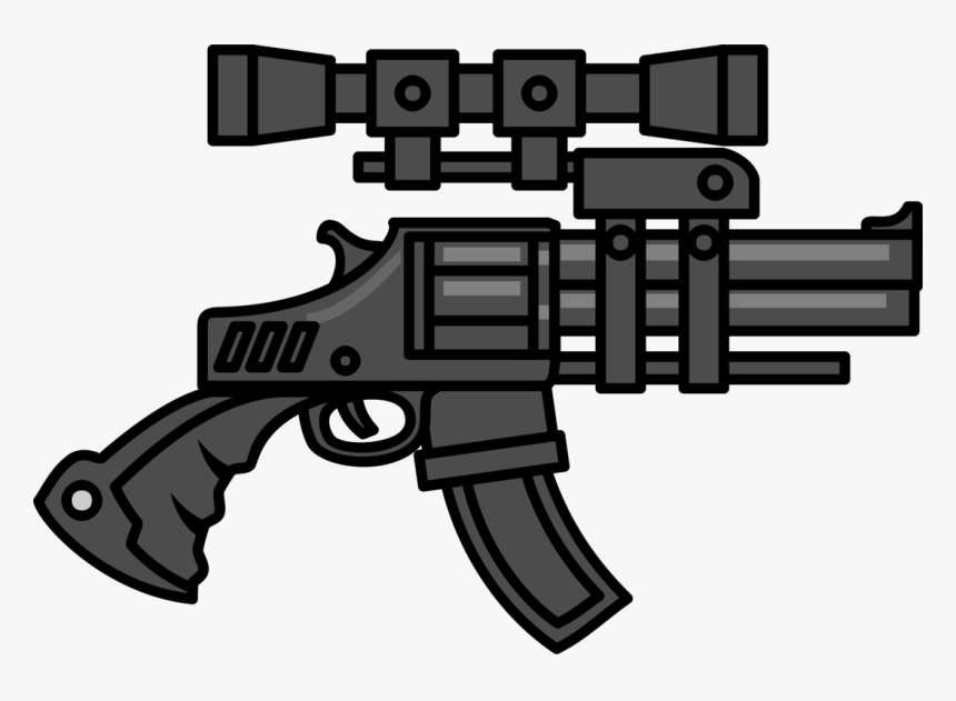 Gun Accessory,machine Gun,gun Barrel - Cartoon Big Gun, HD Png Download, Free Download