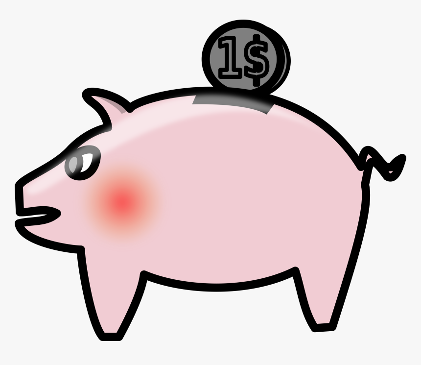 Pink,headgear,pig - Saving Money Clip Art, HD Png Download, Free Download