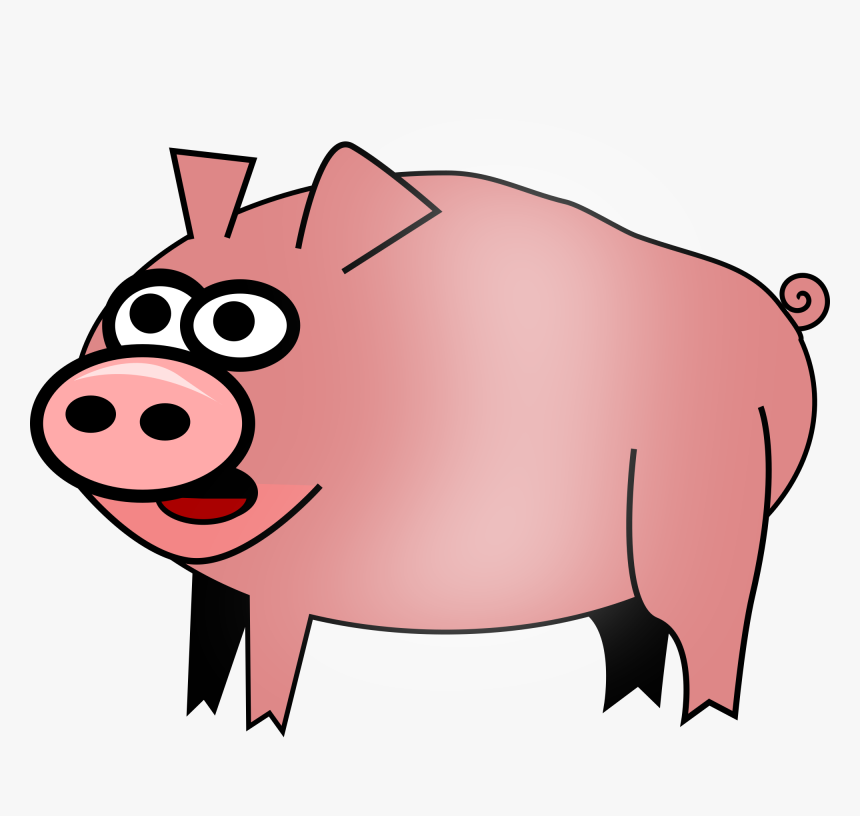 Cute Pig Clipart - Animated Pig With No Background, HD Png Download, Free Download