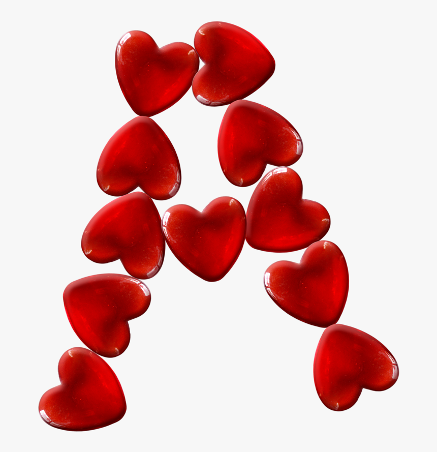Letra Coracao Vermelho Png, Transparent Png, Free Download