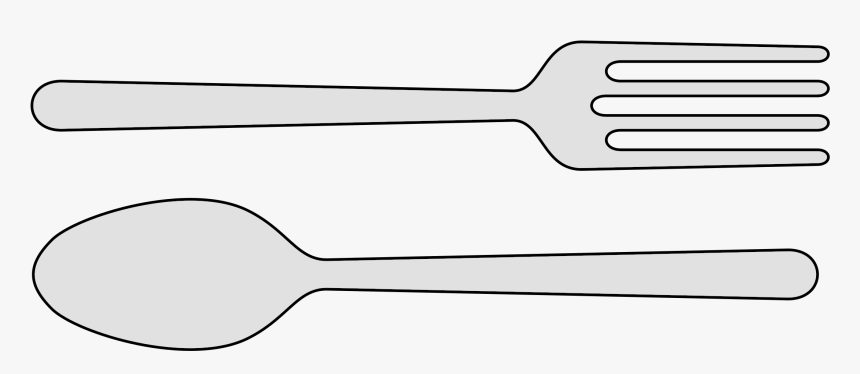 Fork Clipart Coloring Page - Clip Art Fork And Spoon, HD Png Download, Free Download