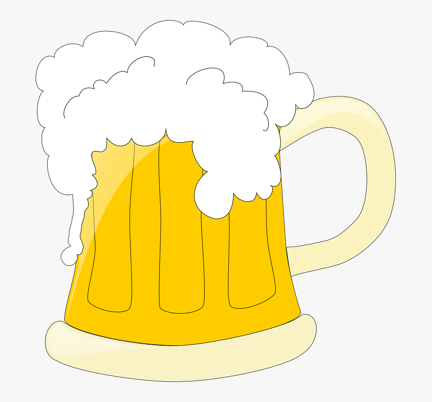 Cerveza, Taza, Espuma, Alcohol, Vidrio, Bebidas, Beber - Beer Cartoon Black Background, HD Png Download, Free Download