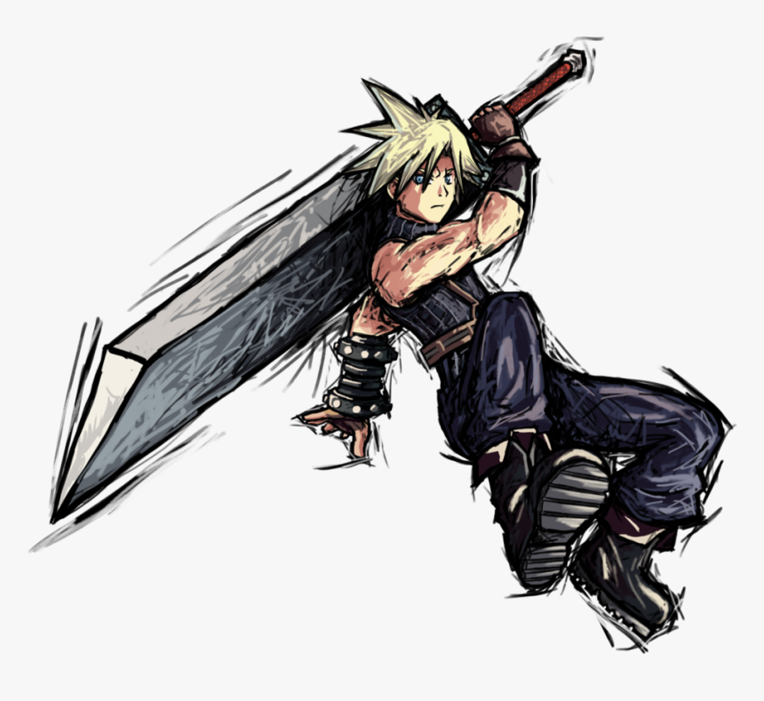 Cloud Strife Super Smash Bros Super Smash Bros, Super - Cloud Super Smash Bros Ultimate, HD Png Download, Free Download