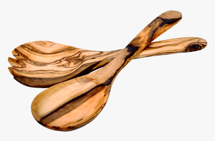 Natural Tunisian Olive Wood Round Spoon Set Of - Wooden Spoon Set Png, Transparent Png, Free Download