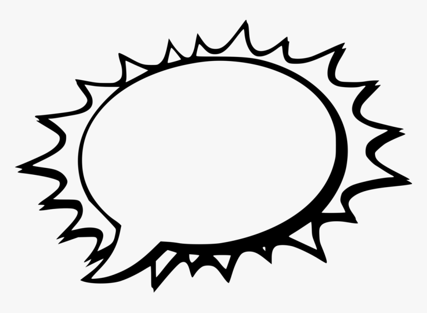 Line Art,line,flower - Pop Art Speech Bubble Png, Transparent Png, Free Download