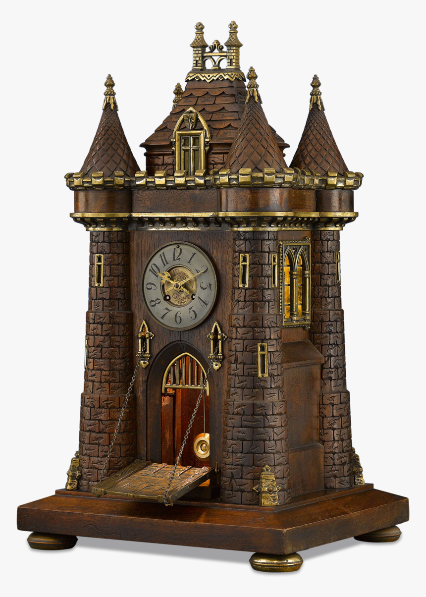 Medieval Castle Clock Garniture - Antique Clocks, HD Png Download, Free Download