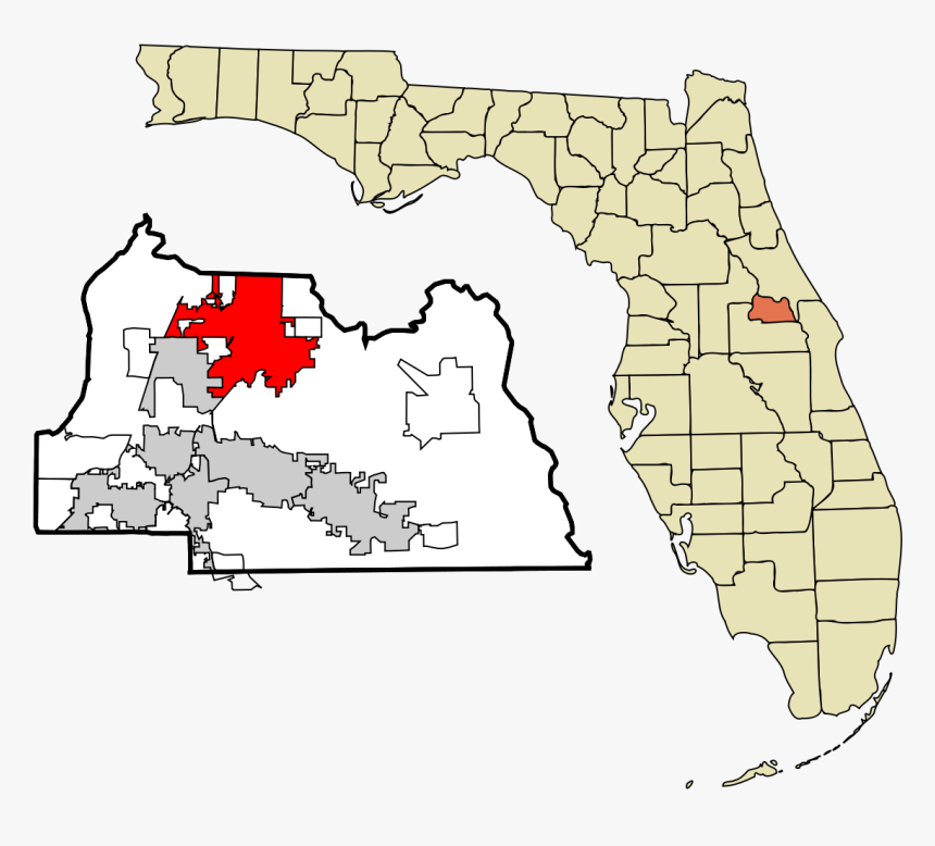 Seminole County On Map, HD Png Download, Free Download
