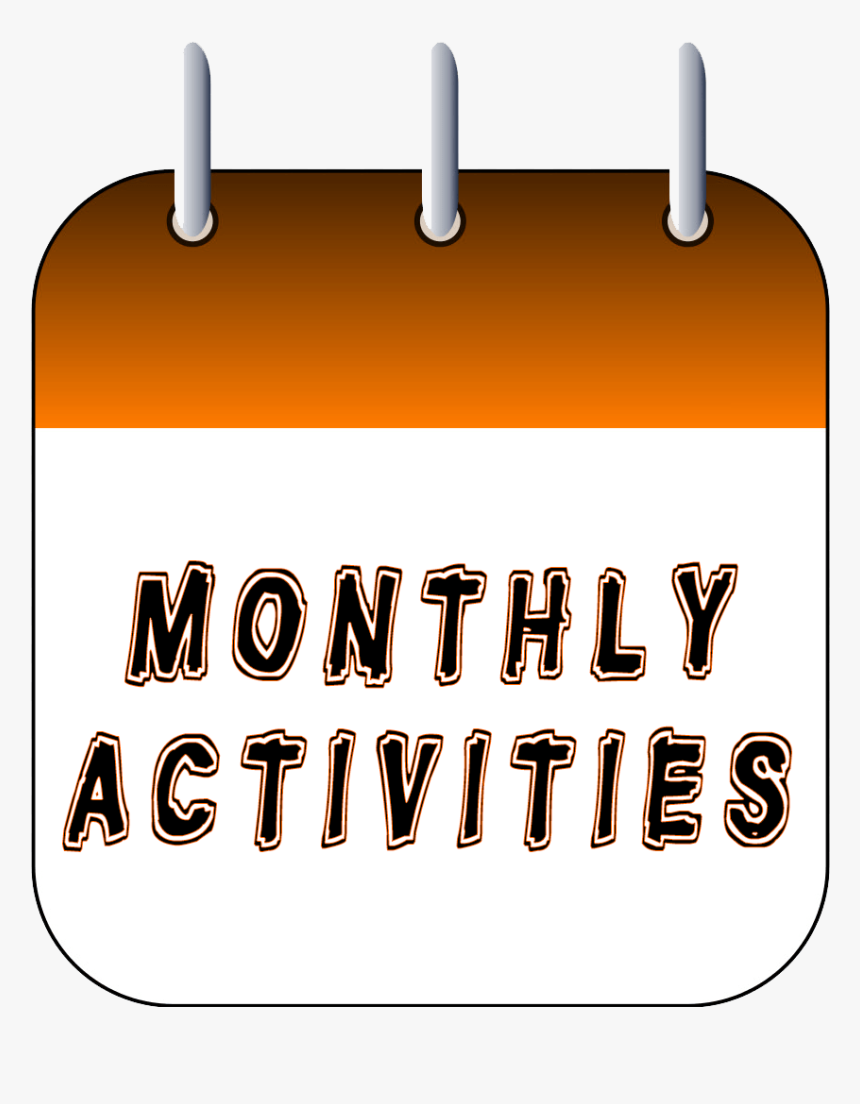 Monthly Activities Calendar - Orange, HD Png Download, Free Download