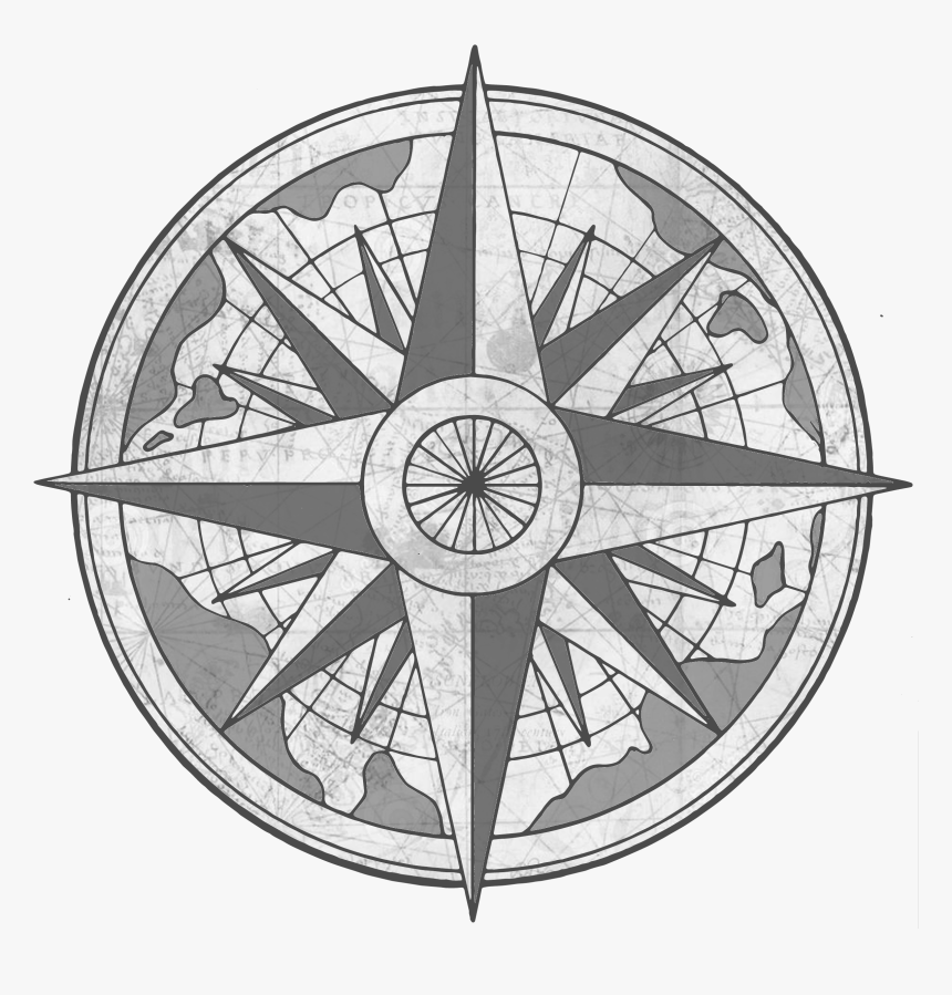 Transparent Compass - Vintage Compass Rose Png, Png Download, Free Download