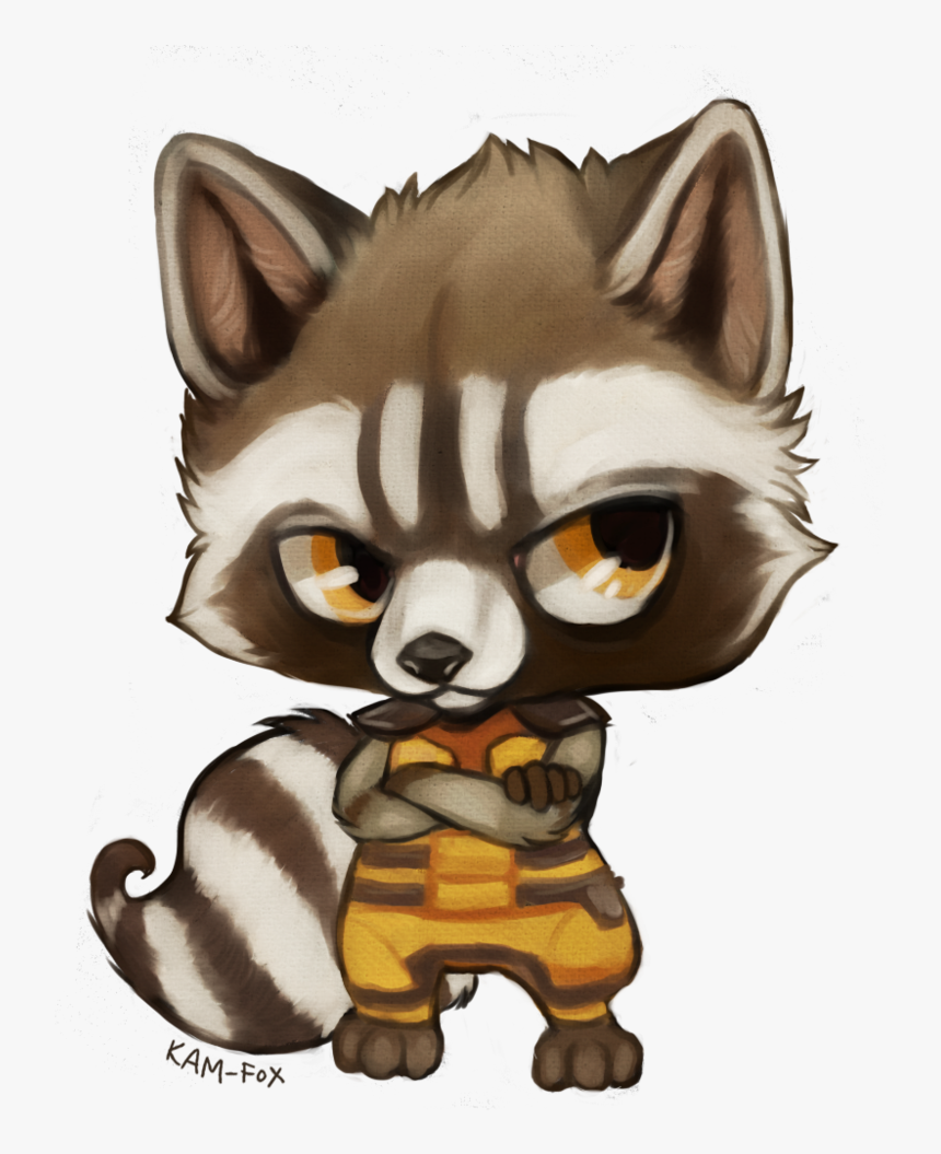 Transparent Raccoon Clipart - Guardians Of The Galaxy Rocket Chibi, HD Png Download, Free Download