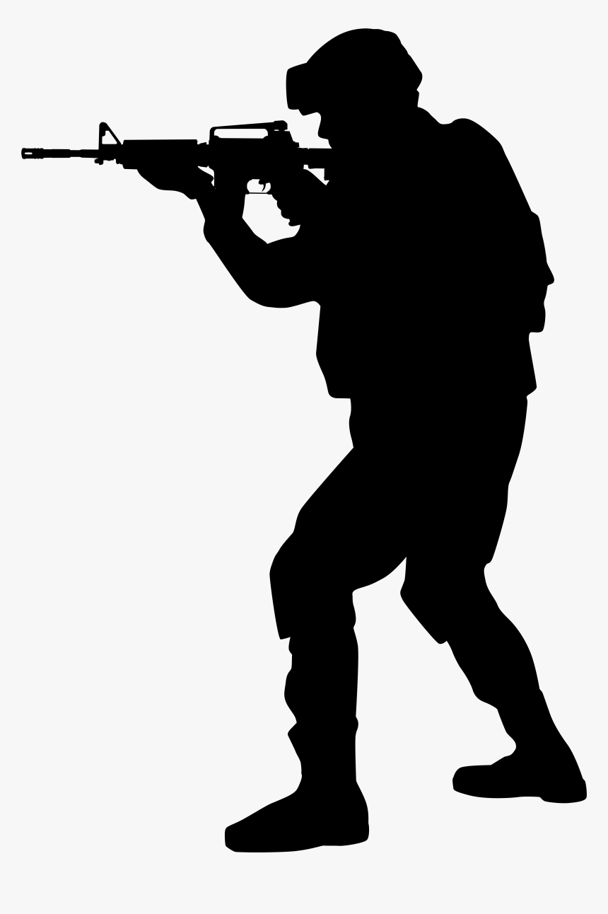 Soldier Silhouette Png Clip Art Image - Soldier Silhouette Png, Transparent Png, Free Download