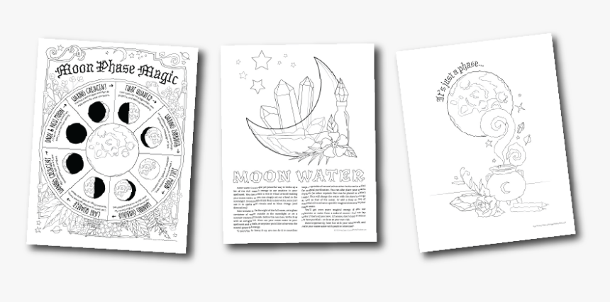 Printable Book Of Shadow Moon Pages, HD Png Download, Free Download