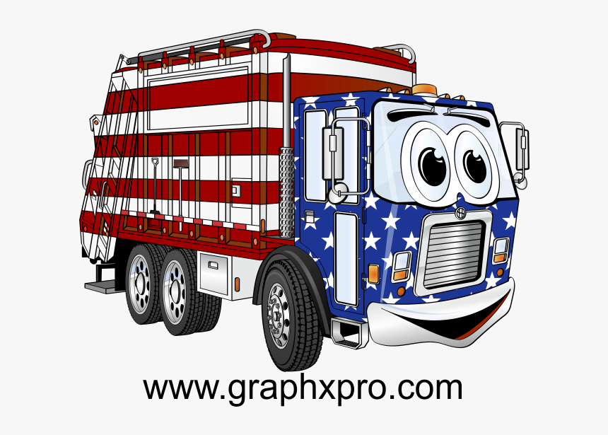 Clipart Cartoon Garbage Truck, HD Png Download, Free Download