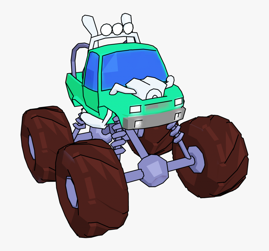 Monster Truck Cartoon Perspective Clipart Picture - Mobil Monster Kartun, HD Png Download, Free Download