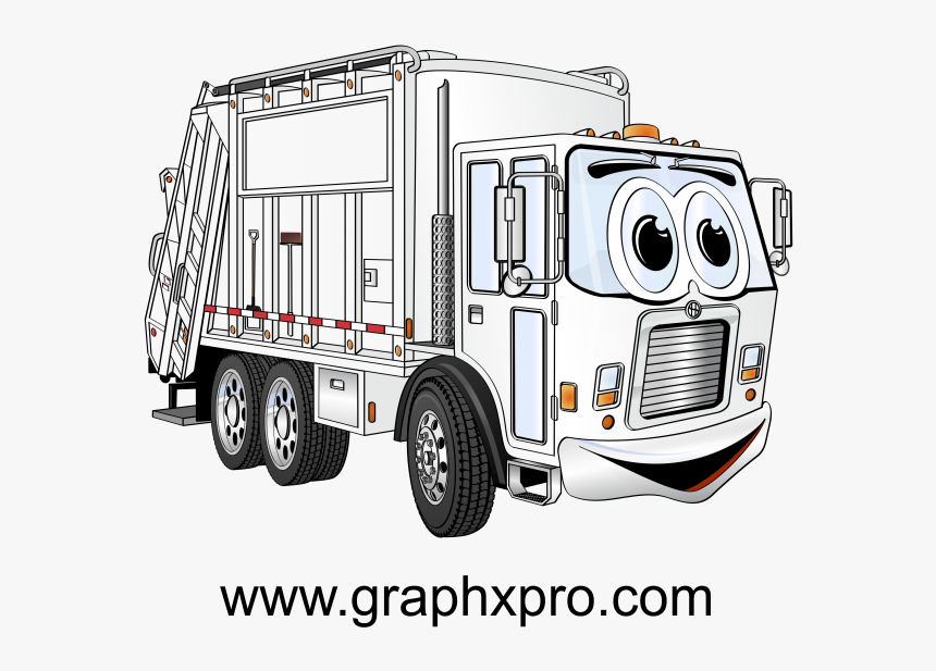 Clipart Cartoon Garbage Truck, HD Png Download, Free Download