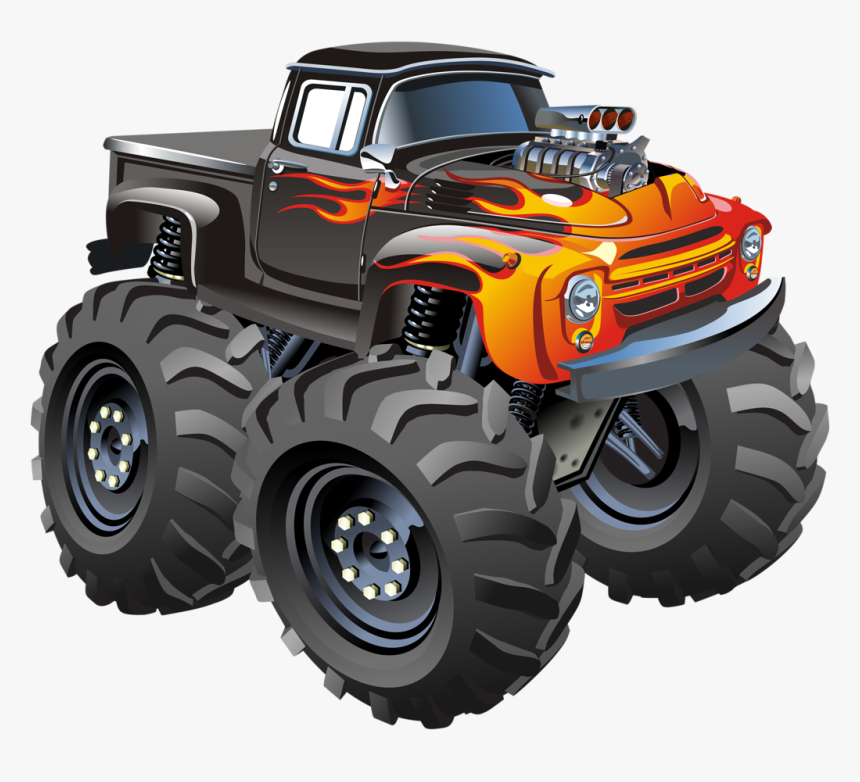 Soloveika Monster Truck Cartoon - Monster Truck Transparent Background, HD Png Download, Free Download
