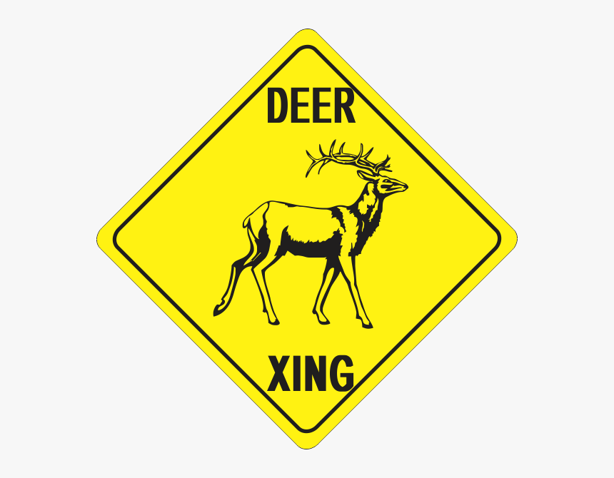 Deer Animal Crossing Signs Image - Slow Children At Play, HD Png Download, Free Download