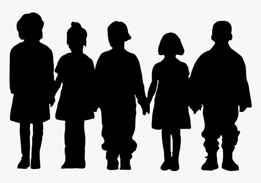 Silhouette Drawing Clip Art - Children Silhouette, HD Png Download, Free Download