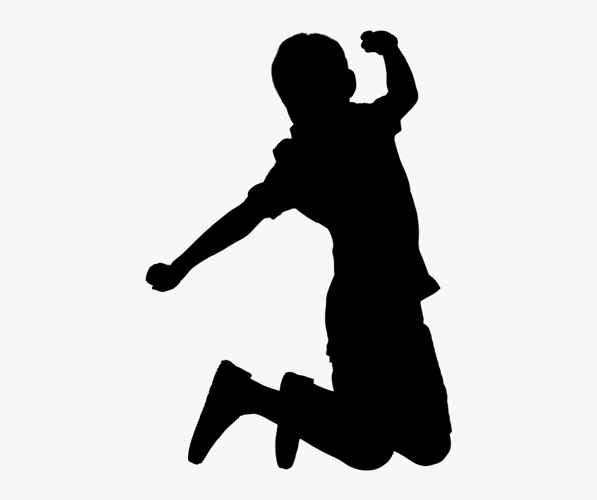 Jumping, Kids, Child, Silhouette, Happy - Gcse Results Day 2019, HD Png Download, Free Download