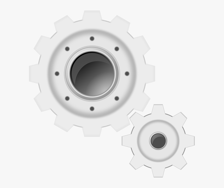 Gears, White, Machine, Cogwheels, Gearwheel, Settings - Logo Engineering, HD Png Download, Free Download