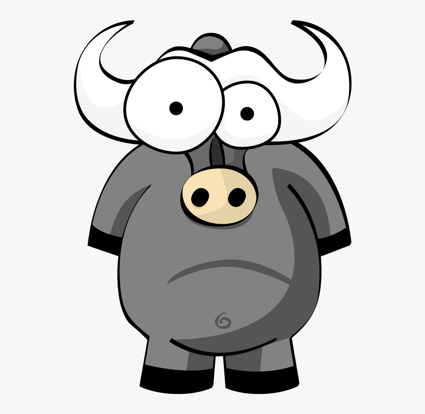 Vector Graphics Cartoon Water Buffalo Clip Art Drawing - Cartoon Buffalo Drawing Png, Transparent Png, Free Download