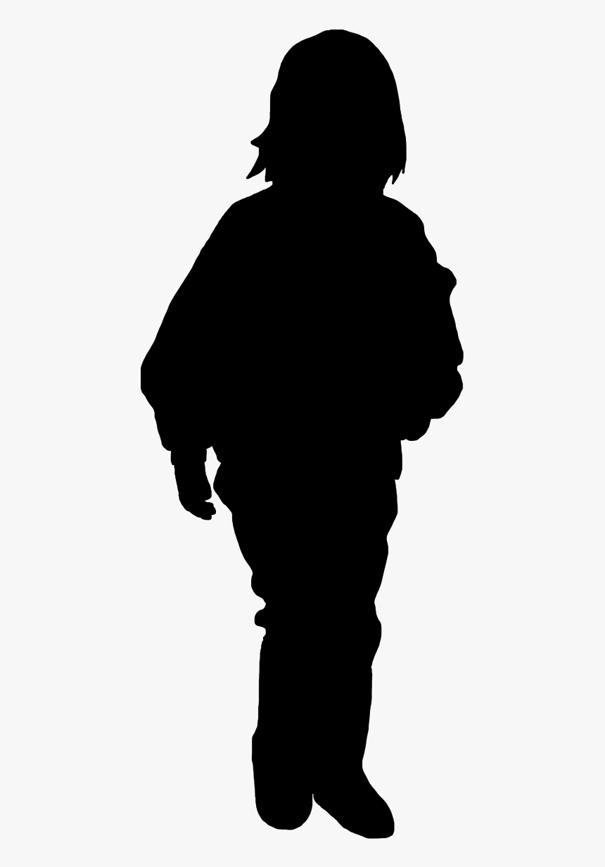 Beautiful Silhouettes Of Children - Woman Back Silhouette Png, Transparent Png, Free Download