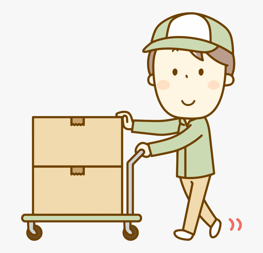 Package Delivery,child,cartoon - Warehouse Material Handling Clip Art, HD Png Download, Free Download