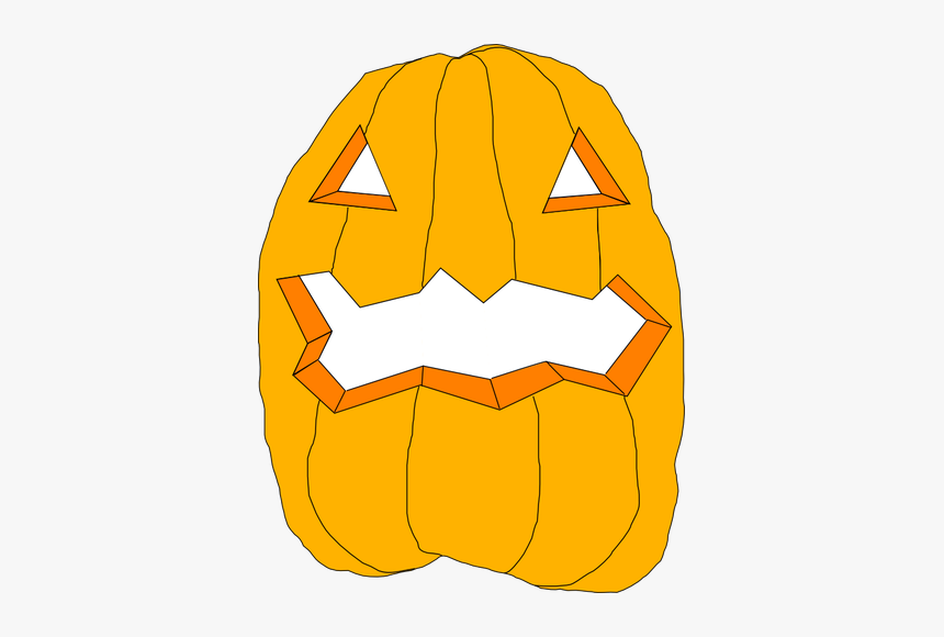 Cut Halloween Pumpkin Vector Drawing - Pumpkin Clip Art, HD Png Download, Free Download