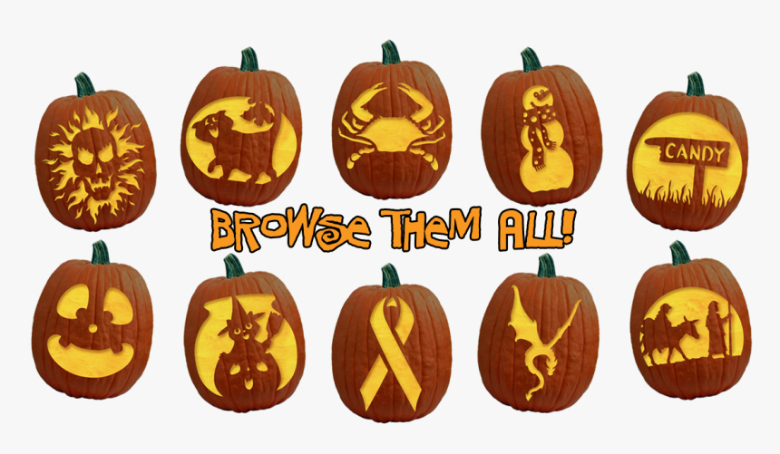 All Of Our Free Pumpkin Carving Patterns And Stencils - Pumpkin Carving Patterns, HD Png Download, Free Download