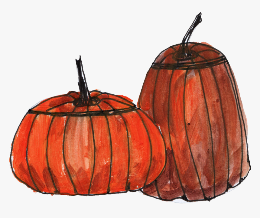 4 Pumpkin Drawing - Squash, HD Png Download, Free Download