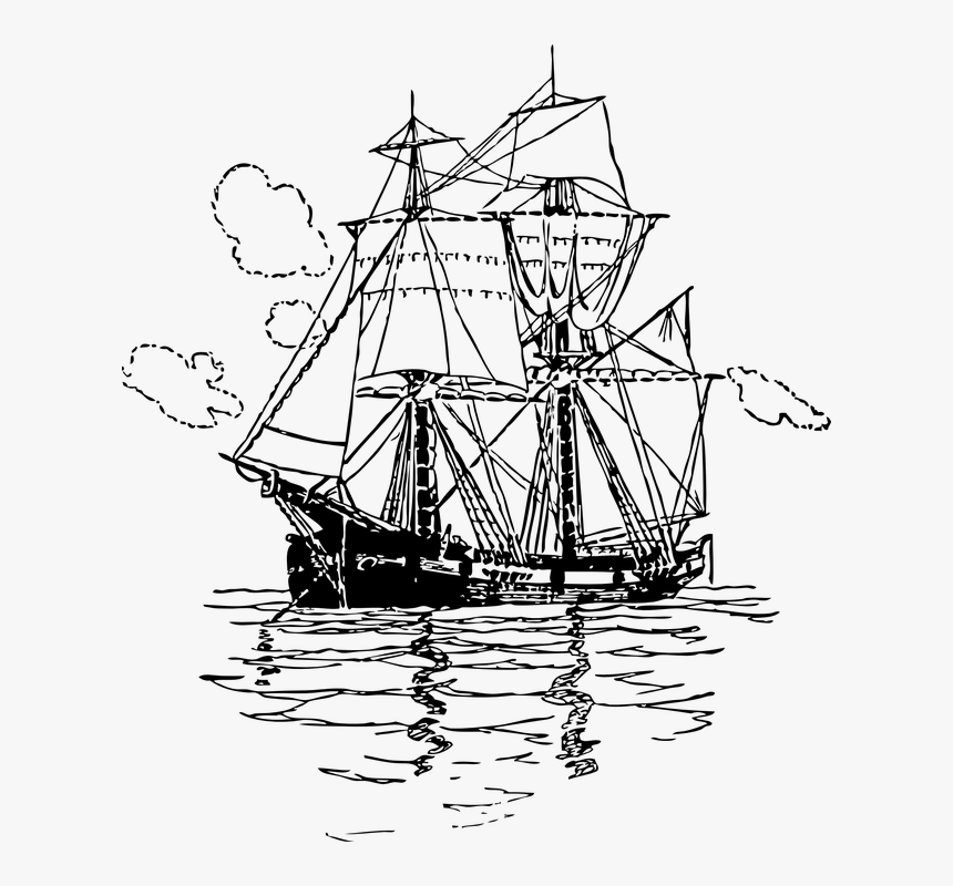 Ship, Transportation, Sailing, Maritime, Cargo, Freight - Ship From The Middle Colonies, HD Png Download, Free Download