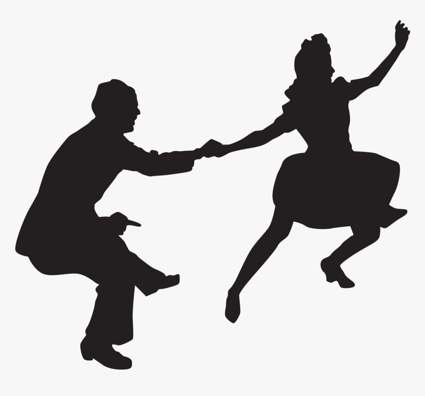 Transparent Kids Playing Silhouette Png - Swing Dancing Swing Dance Silhouette, Png Download, Free Download