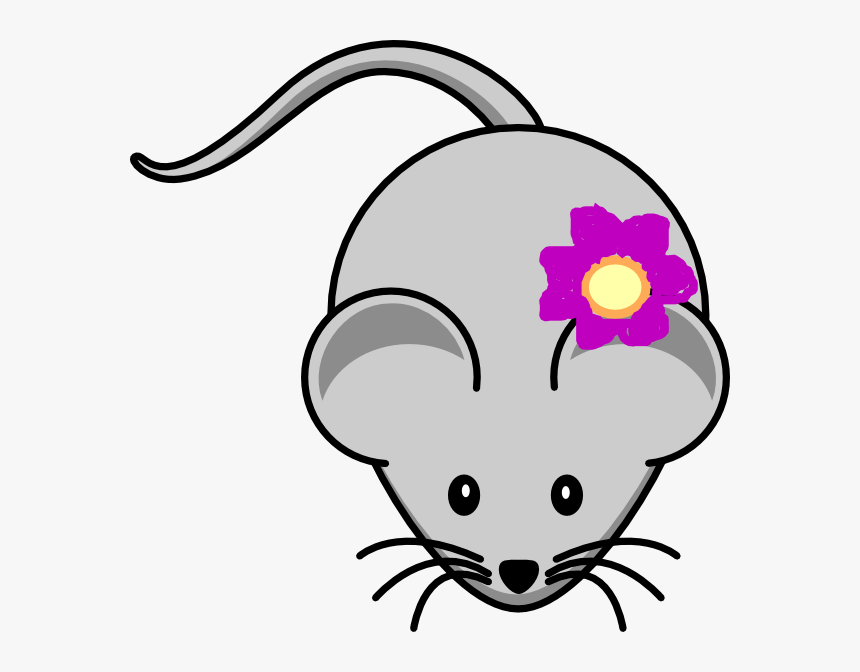 Rat With Flower Svg Clip Arts - Cute Rat Clipart, HD Png Download, Free Download