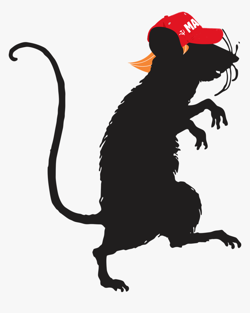 Laboratory Rat Mouse Silhouette Clip Art - Ratas Blanco Y Negro, HD Png Download, Free Download