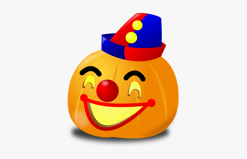 Clown Pumpkin Vector Drawing - Pumpkin Clown, HD Png Download, Free Download