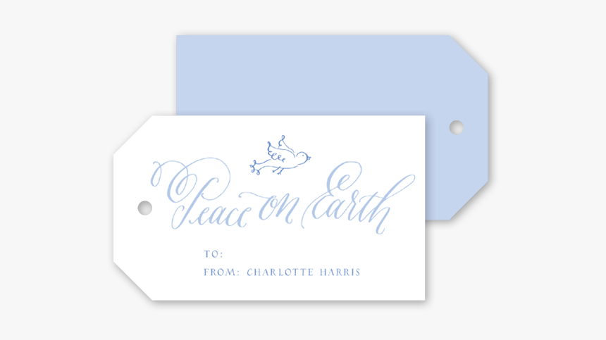 Peace On Earth Bird Gift Tags - Calligraphy, HD Png Download, Free Download
